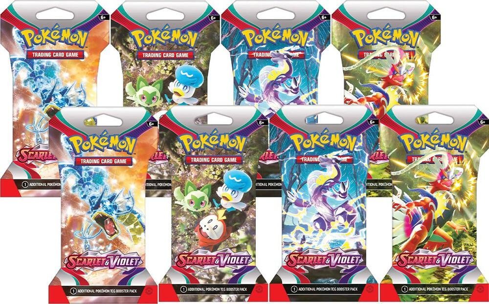 Scarlet & Violet Sleeved Booster Pack Bundle [Set of 8] - SV01: Scarlet & Violet Base Set (SVI)