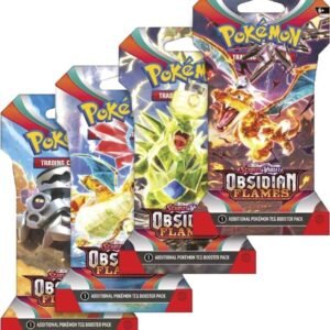 Obsidian Flames Sleeved Booster Pack Art Bundle [Set of 4] - SV03: Obsidian Flames (OBF)